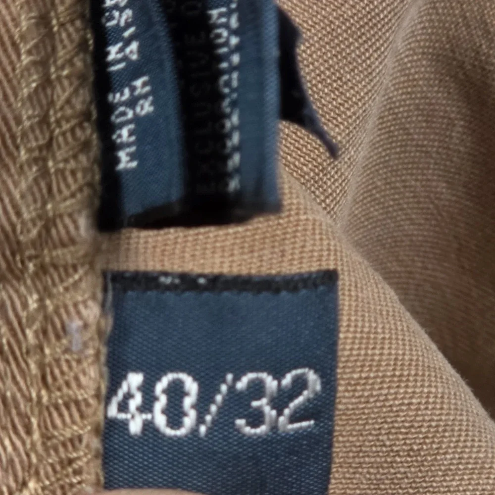 Polo Ralph Lauren Straight 650 Pants Mens 40x32 Khaki Tan Cotton Denim Style Y2K